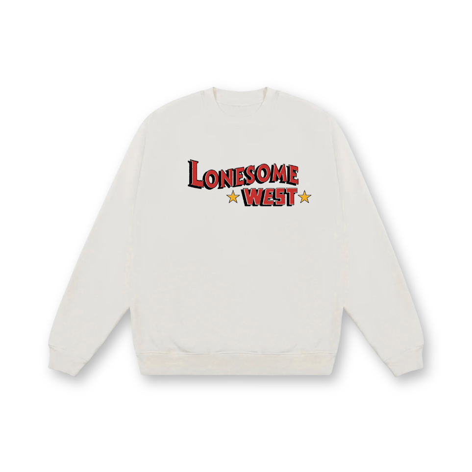 Lonesome West White Star Crewneck