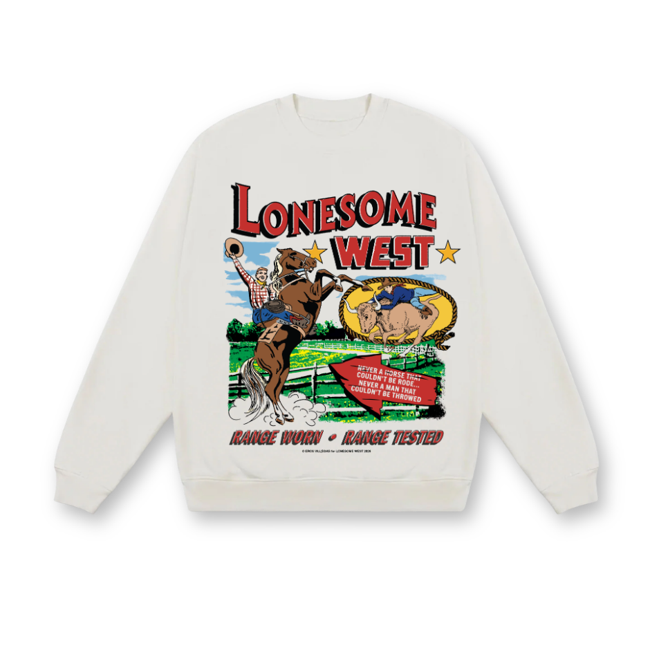 Lonesome West White Star Crewneck