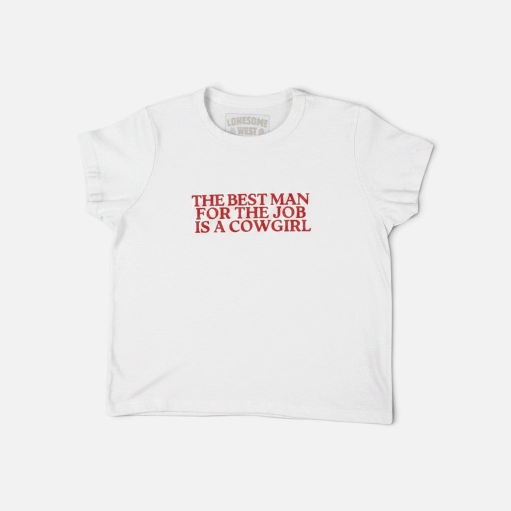 The Best Man for the Job Crop Tee