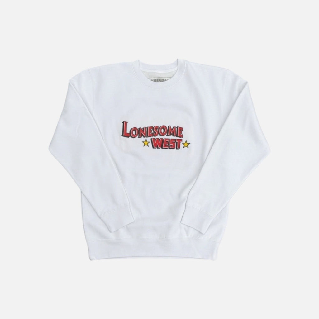 Lonesome West White Star Crewneck